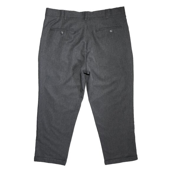 Men's Perry Ellis Portfolio Gray Pleated Work Dress Pants w/ Cuffed Hems 36W 29L - Picture 6 of 7